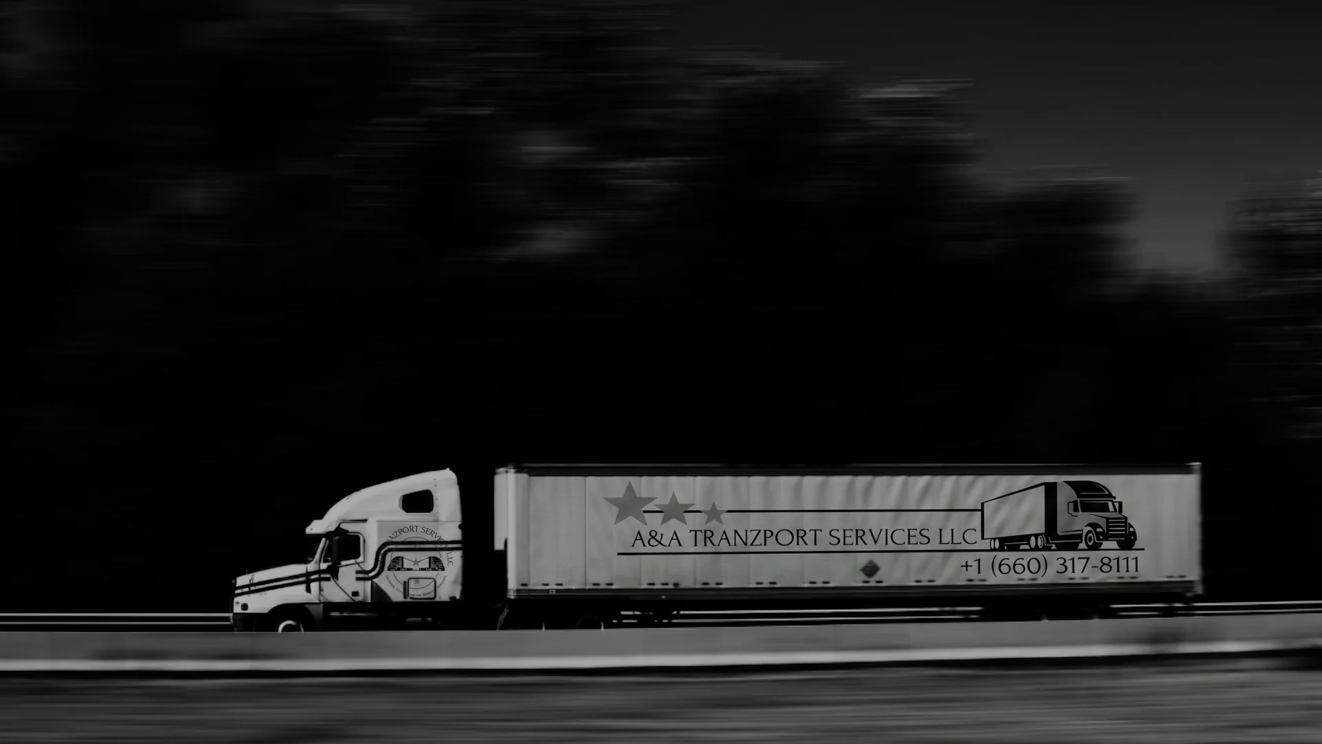 A&A Tranzport semi truck on the road